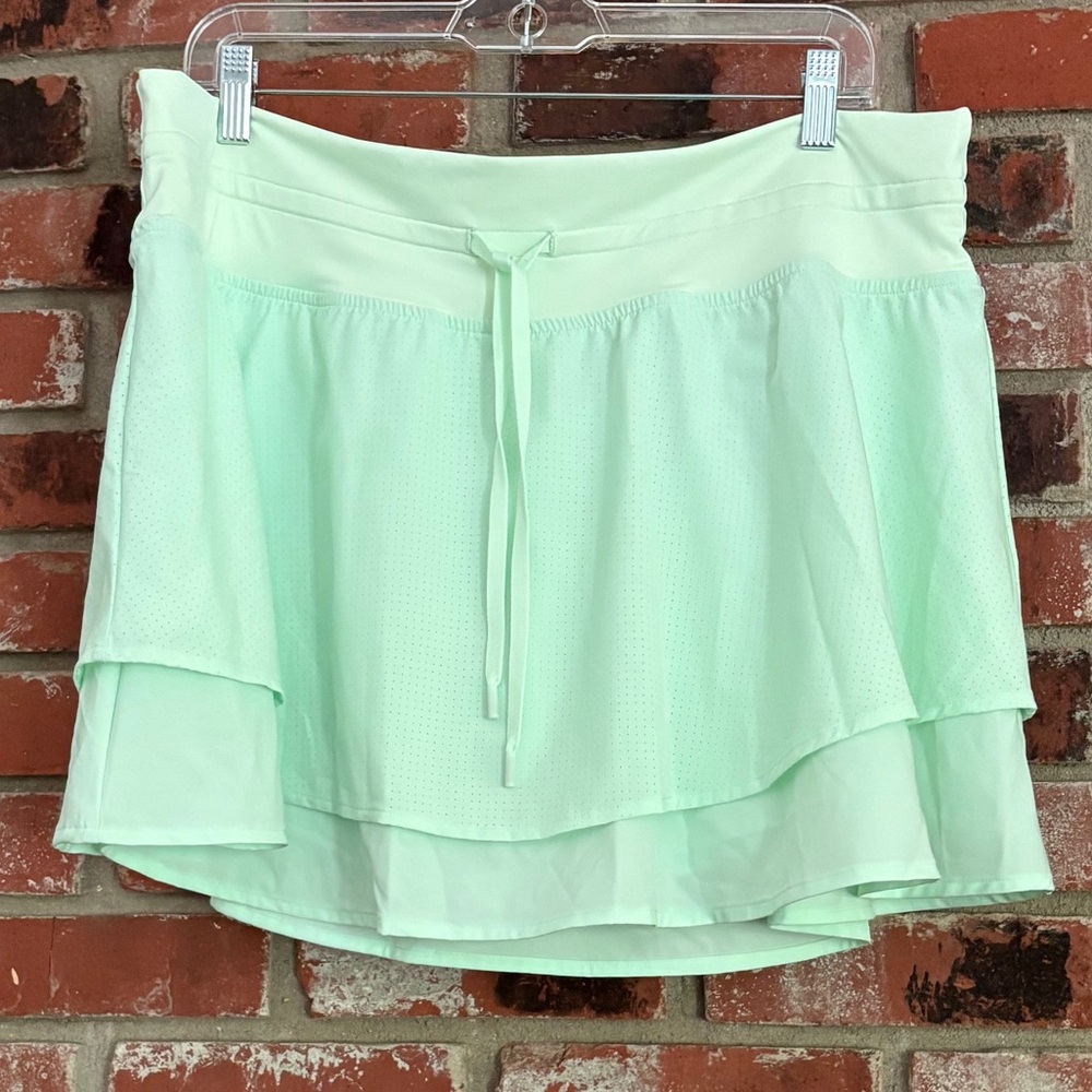DSG Flutter Mint SeaFoam Green Tennis Pickleball Skirt Skort Sz XXL